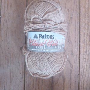 1 Skein Patons Classic Wool - Color Sesame - 223 yds.